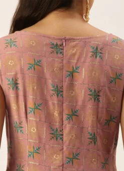 Peach Foil Printed Kurta N Straight Pant Set Festive Wear Work Wear 13 Peach Foil Printed Kurta N Straight Pant Set Festive Wear Work Wear -C Bazaar Shop Peach Foil Printed Kurta N Straight Pant Set KSBS02111148 rrc2