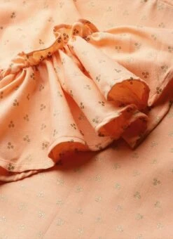 Peach Foil Printed Pleat Style Kurta Set After Six Wear 13 Peach Foil Printed Pleat Style Kurta Set After Six Wear -C Bazaar Shop Peach Foil Printed Pleat Style Kurta Set KSBS01909991 rrc3