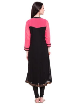 Pink Georgette Anarkali Suit Party Wear -C Bazaar Shop Peach Georgette Anarkali Suit SLMNKC1502 b