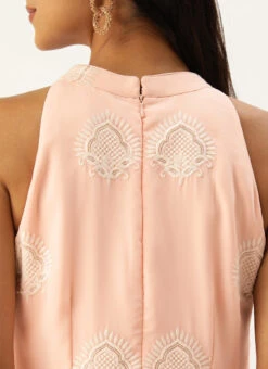 Peach Georgette Embroidered Dress Festive Wear -C Bazaar Shop Peach Georgette Embroidered Dress DRBS02308960 rrc2