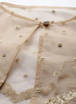 Peach Georgette Gown N Embroidered Jacket Festive Wear -C Bazaar Shop Peach Georgette Gown N Embroidered Jacket IWBS01912936 rrc2