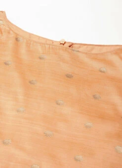 Dupatta From Peach Jacquard N Cream Net Sharara Suit Set After Six Wear -C Bazaar Shop Peach Jacquard N Cream Net Sharara Suit Set SLBS02301720 rrc1