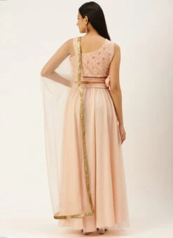 Peach Mirror Embroidered Lehenga Wedding Wear Festive Wear 11 Peach Mirror Embroidered Lehenga Wedding Wear Festive Wear -C Bazaar Shop Peach Mirror Embroidered Lehenga GHBS02206225 b