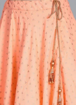Peach N Beige Embroidered Lehenga Set Festive Wear -C Bazaar Shop Peach N Beige Embroidered Lehenga Set GHBS01910285 rrc3