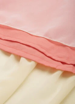 Peach N White Embroidered Tiered Maxi Dress Festive Wear -C Bazaar Shop Peach N White Embroidered Tiered Maxi Dress DRBS02206302 rrc3