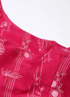 Skirt From Pink Art Silk Foil Printed Skirt Set After Six Wear -C Bazaar Shop Pink Art Silk Foil Printed Skirt Set IWBS02302304 rrc1