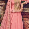 Pink Banarasi Art Silk Embroidered Anarkali Suit Party Wear