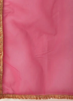 Dupatta From Pink Bandhani Printed Rayon Gown With Dupatta Set After Six Wear -C Bazaar Shop Pink Bandhani Printed Rayon Gown With Dupatta Set IWBS02302293 rrc3