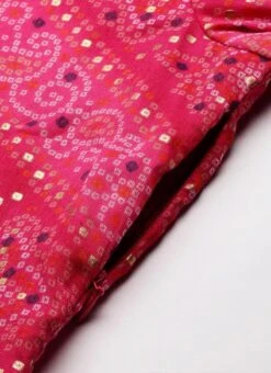 Pink Chanderi Art Silk A Line Kurta Set Festive Wear 14 Pink Chanderi Art Silk A Line Kurta Set Festive Wear -C Bazaar Shop Pink Chanderi Art Silk A Line Kurta Set KSBS02202372 rrc3