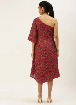 Pink Chanderi Art Silk Dress After Six Wear 11 Pink Chanderi Art Silk Dress After Six Wear -C Bazaar Shop Pink Chanderi Art Silk Dress DRBS02206247 b