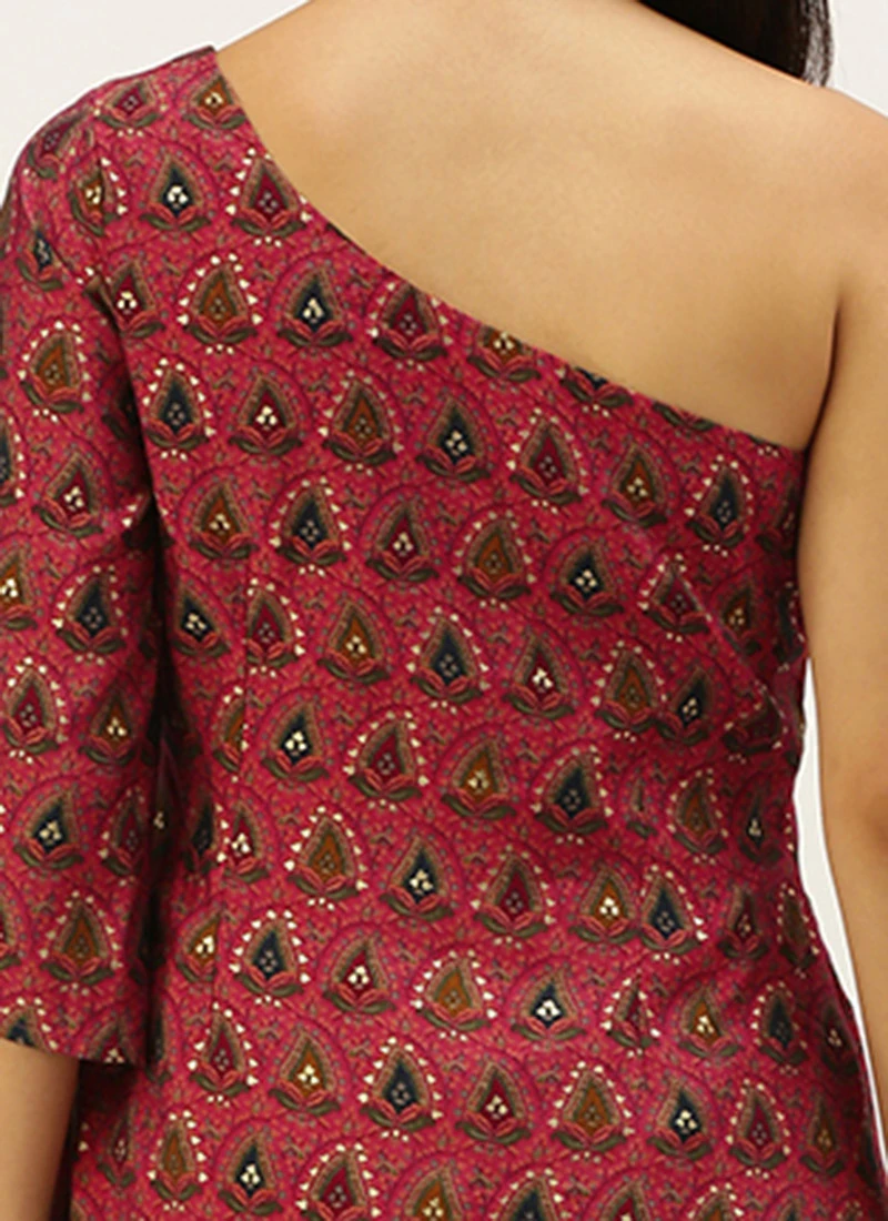 Pink Chanderi Art Silk Dress After Six Wear 6 Pink Chanderi Art Silk Dress After Six Wear - Image 6