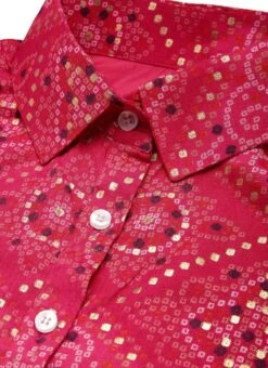 Pink Chanderi Art Silk Handkerchief Style Dress Festive Wear After Six Wear -C Bazaar Shop Pink Chanderi Art Silk Handkerchief Style Dress DRBS02203500 rrc2