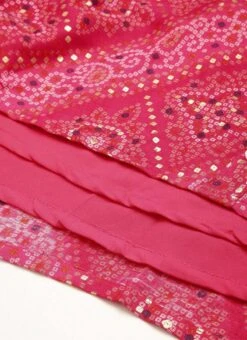Pink Chanderi Art Silk Handkerchief Style Dress Festive Wear After Six Wear -C Bazaar Shop Pink Chanderi Art Silk Handkerchief Style Dress DRBS02203500 rrc4