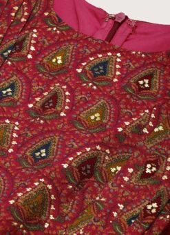 Pink Chanderi Art Silk Maxi Dress Festive Wear -C Bazaar Shop Pink Chanderi Art Silk Maxi Dress DRBS02207321 rrc1