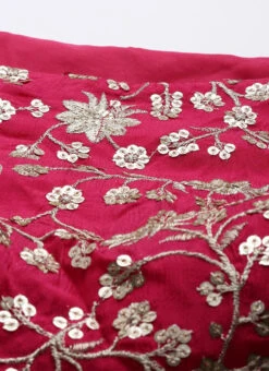 Pink Chinon Embroidered N Beige Gown Festive Wear -C Bazaar Shop Pink Chinon Embroidered N Beige Gown IWBS02104289 rrc1