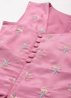 Bottom From Pink Chinon Embroidered N White Sharara Suit After Six Wear -C Bazaar Shop Pink Chinon Embroidered N White Sharara Suit SLBS02210939 rrc1 1