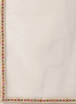 Bottom From Pink Chinon Embroidered N White Sharara Suit After Six Wear -C Bazaar Shop Pink Chinon Embroidered N White Sharara Suit SLBS02210939 rrc4 1