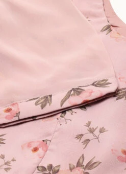 Pink Digital Printed Gathers Dress After Six Wear -C Bazaar Shop Pink Digital Printed Gathers Dress DRBS02110847 rrc3