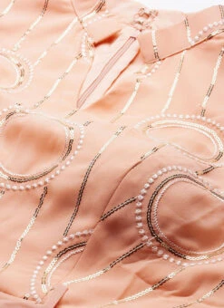 Pink Embroidered Collar Neck Jumpsuit Festive Wear -C Bazaar Shop Pink Embroidered Collar Neck Jumpsuit DRBS02201256 rrc1