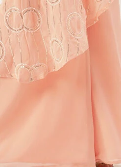 Pink Embroidered Georgette Kurti Festive Wear -C Bazaar Shop Pink Embroidered Georgette Kurti KRBS02307693 rrc3