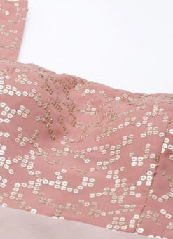Pink Embroidered Georgette Layered Gown Festive Wear 12 Pink Embroidered Georgette Layered Gown Festive Wear -C Bazaar Shop Pink Embroidered Georgette Layered Gown IWBS02110017 rrc1