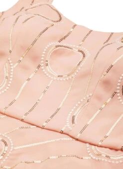 Pink Embroidered Pentagon Neck Style Gown Party Wear 12 Pink Embroidered Pentagon Neck Style Gown Party Wear -C Bazaar Shop Pink Embroidered Pentagon Neck Style Gown IWBS02111135 rrc1