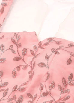 Pink Foil Printed Net Blouse Festive Wear -C Bazaar Shop Pink Foil Printed Net Blouse BLBS02305182 rrc1