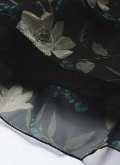 Black Printed Organza Maxi Dress Festive Wear -C Bazaar Shop Pink Foil Printed organza Maxi Dress DRBS02208513 rrc4 1