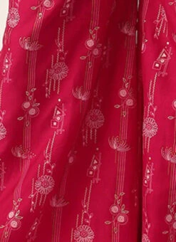 Bottom From Pink Foli Print Art Silk Co Ords Set After Six Wear -C Bazaar Shop Pink Foli Print Art Silk Co Ords Set IWBS02302453 rrc4