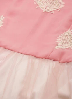 Pink Georgette Embroidered Dress Festive Wear -C Bazaar Shop Pink Georgette Embroidered Dress DRBS02211137 rrc1