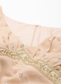 Dupatta From Pink Georgette Embroidered Palazzo Suit After Six Wear -C Bazaar Shop Pink Georgette Embroidered Palazzo Suit SLBS02210989 rrc1 1