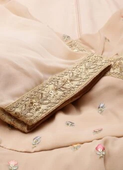 Bottom From Pink Georgette Embroidered Palazzo Suit After Six Wear -C Bazaar Shop Pink Georgette Embroidered Palazzo Suit SLBS02210989 rrc3 2