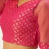 Pink Jacquard Art Silk Keyhole Style Blouse Festive Wear