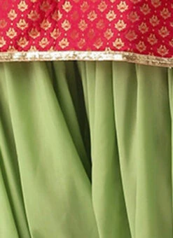 Pink Jacquard Round Neck Kurti Festive Wear -C Bazaar Shop Pink Jacquard Round Neck Kurti KRBS02307674 rrc2