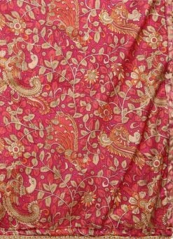 Pink N Beige Printed Boat Neck Saree Festive Wear 12 Pink N Beige Printed Boat Neck Saree Festive Wear -C Bazaar Shop Pink N Beige Printed Boat Neck Saree SABS02101750 rrc2