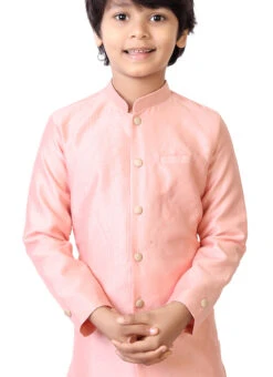 Pink N Beige Sherwani With Dhoti Pants Wedding Wear