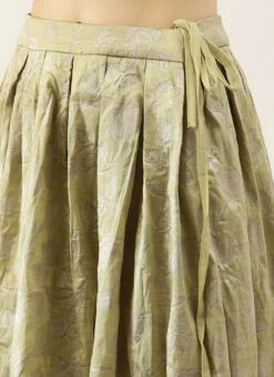 Pink N Green Box Pleat Lehenga Set Party Wear -C Bazaar Shop Pink N Green Box Pleat Lehenga Set GHBS02105347 rrc2