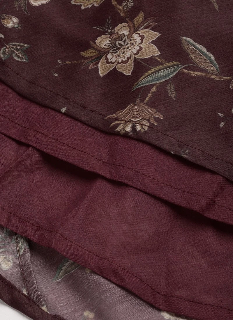 Pink Organza N Maroon Chanderi Lehenga Festive Wear 8 Pink Organza N Maroon Chanderi Lehenga Festive Wear - Image 8