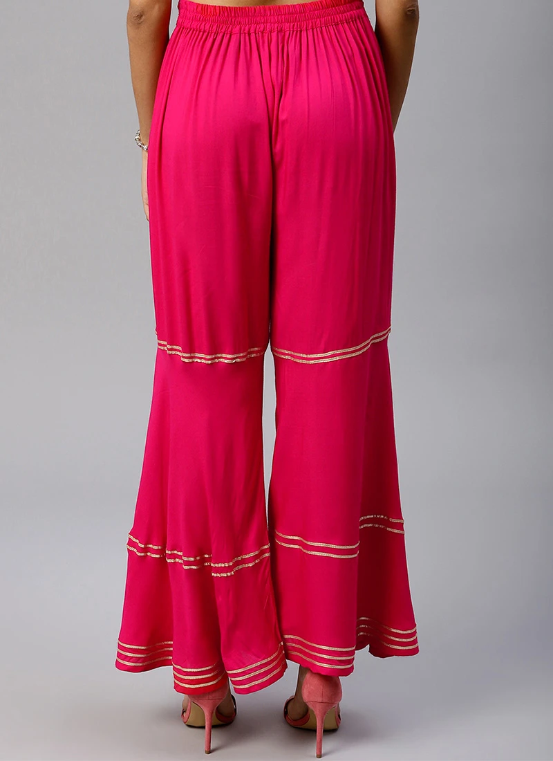 Pink Palazzo Pant After Six Wear 4 Pink Palazzo Pant After Six Wear - Image 4