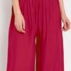 Pink Rayon Palazzo Pant Work Wear