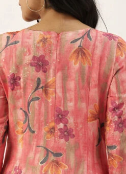 Pink Rayon Printed Top Festive Wear -C Bazaar Shop Pink Rayon Printed Top KRBS02307697 rrc2