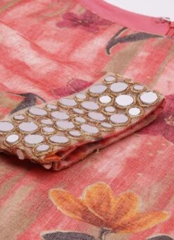 Pink Rayon Printed Top Festive Wear -C Bazaar Shop Pink Rayon Printed Top KRBS02307697 rrc3