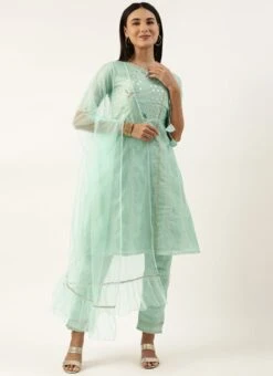 Bottom From Pista Green Chanderi Straight Kurta Set After Six Wear 10 Bottom From Pista Green Chanderi Straight Kurta Set After Six Wear -C Bazaar Shop Pista Green Chanderi Straight Kurta Set SLBS02211172 u 2