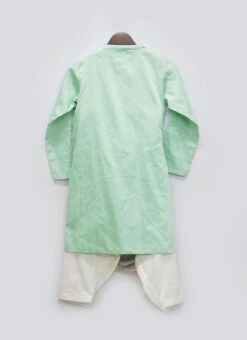 Pista Green Cotton Silk Printed Kurta Pyjama -C Bazaar Shop Pista Green Cotton Silk Printed Kurta Pyjama KDBDFK2117 b
