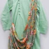Pista Green Cotton Silk Printed Kurta Pyjama