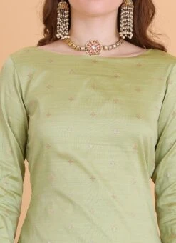 Top From Pista Green N Cream Printed Sharara Set After Six Wear -C Bazaar Shop Pista Green N Cream Printed Sharara Set SLBS02306316 rrc1 1