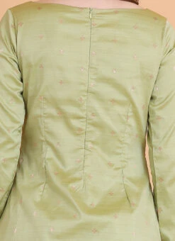 Bottom From Pista Green N Cream Printed Sharara Set After Six Wear -C Bazaar Shop Pista Green N Cream Printed Sharara Set SLBS02306316 rrc2