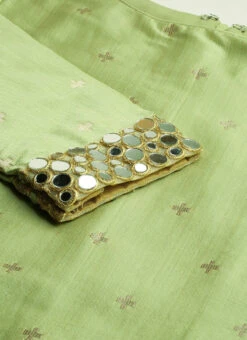 Pista Green Taffeta Top Festive Wear -C Bazaar Shop Pista Green Taffeta Top KRBS02307690 rrc1