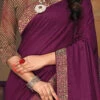 Purple Art Silk Traditional Saree Party Wear