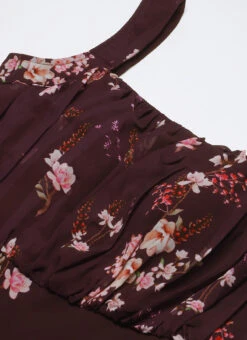 Purple Georgette Digital Printed Dress Party Wear -C Bazaar Shop Purple Georgette Digital Printed Dress DRBS02302297 rrc1